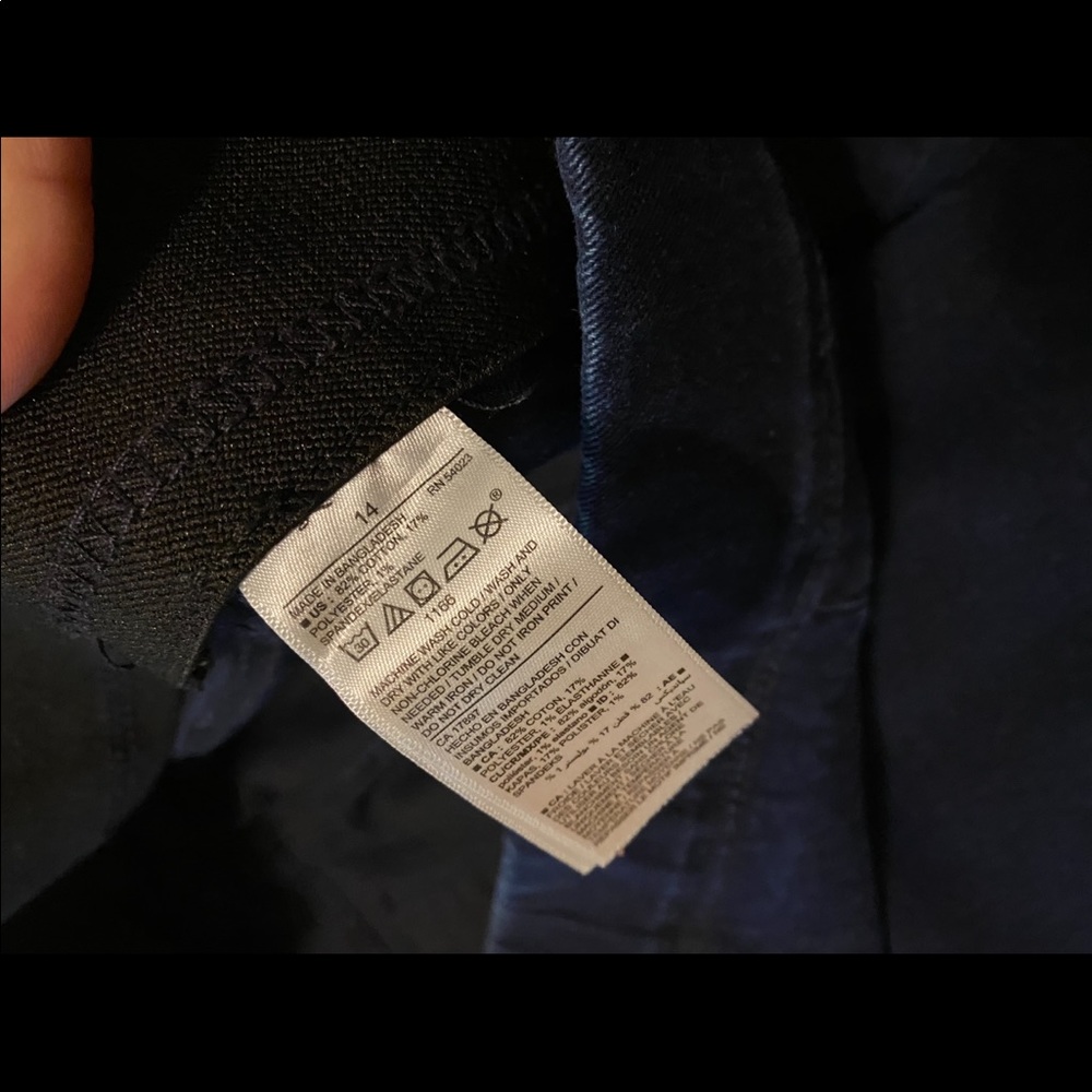 Old Navy Mid-Rise Skinny Dark Rinse Jeggings 14 - Picture 3 of 3